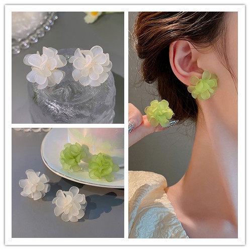 1 Đôi Bông Tai Hình Hoa Nhỏ Phong Cách Hàn Quốc Ngọt Ngào Cho Nữ