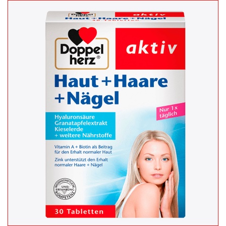 Viên uống Haut Haare Nagel hộp 30 viên của Đức