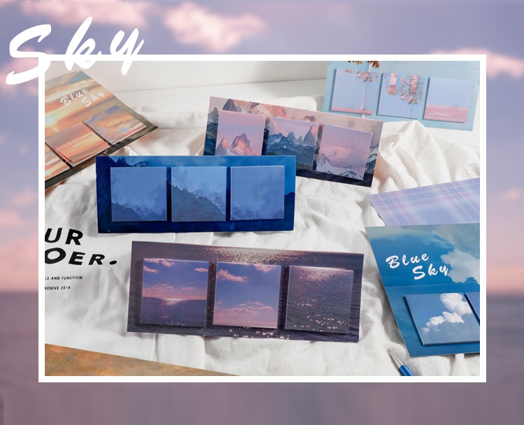 Sáng tạo cảnh quan Memo Pad Yunhaishanling Series Message N Times Sticker Nhãn dán trang trí tiện lợi Ghi chú