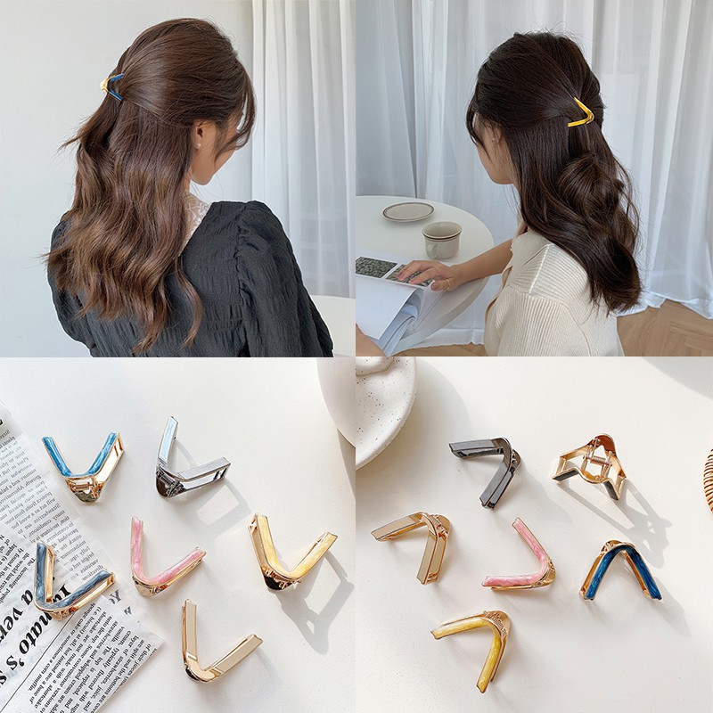 [COD/READY] Young Korean Style V-shaped Hairpin for Women