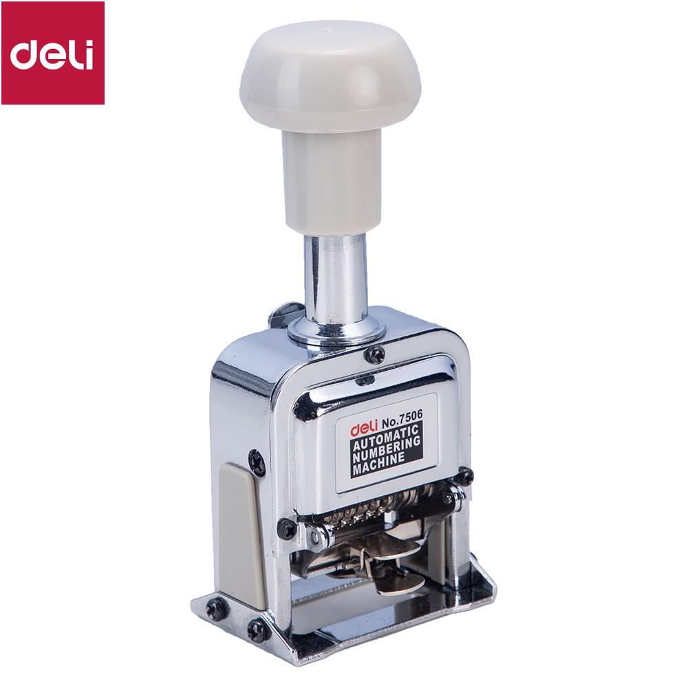 Dấu nhảy kim loại 6 số Deli, Bạc -1 chiếc - E7506 [Deli]