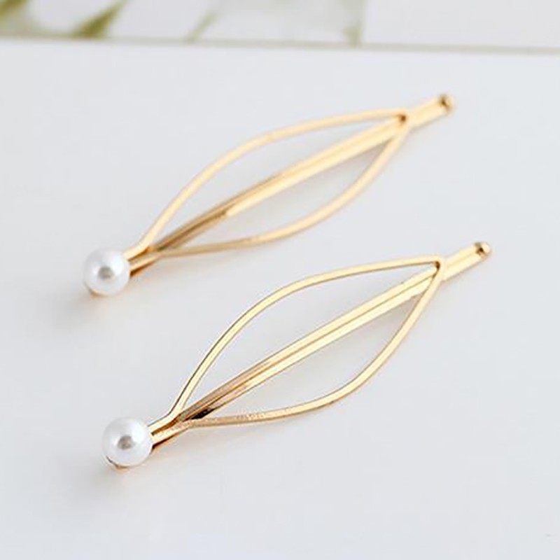 Kẹp tóc đính đá ngọc trai xinh xắn