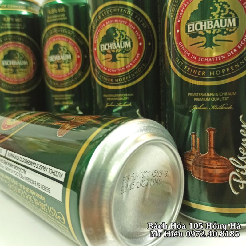 [Hỏa tốc] Bia cây sồi Eichbaum Pilsener 4,8% thùng 24 lon 500ml