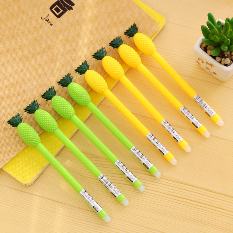 Bút bi xanh mực nước dễ thương cao cấp viết đẹp có nắp hình hoa quả đáng yêu cho bé NATO BB29