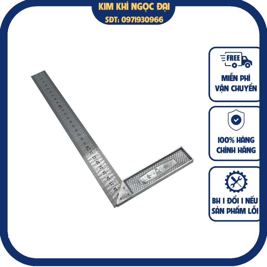 Thước ke vuông inox 30F chuông ( giá 1c )