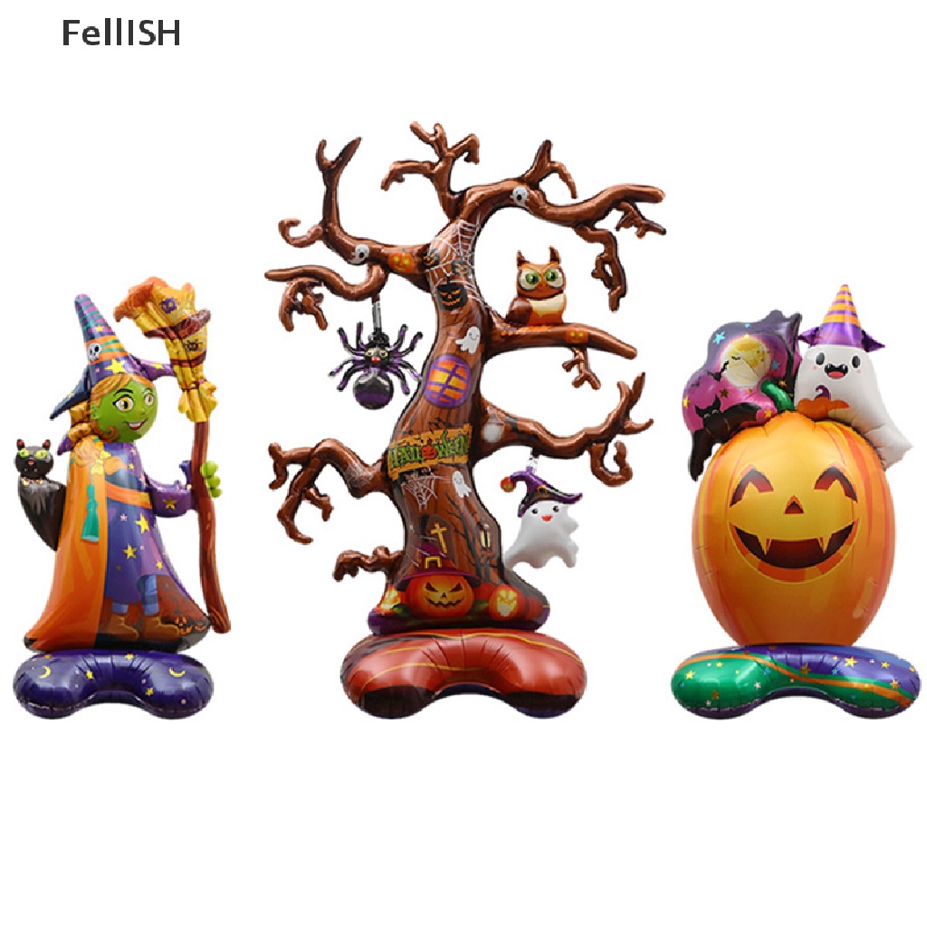 Bong Bóng Lá Nhôm Hình Phù Thủy Bí Ngô Trang Trí Halloween 439br