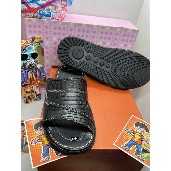 Dép da tất cả đèo may quay