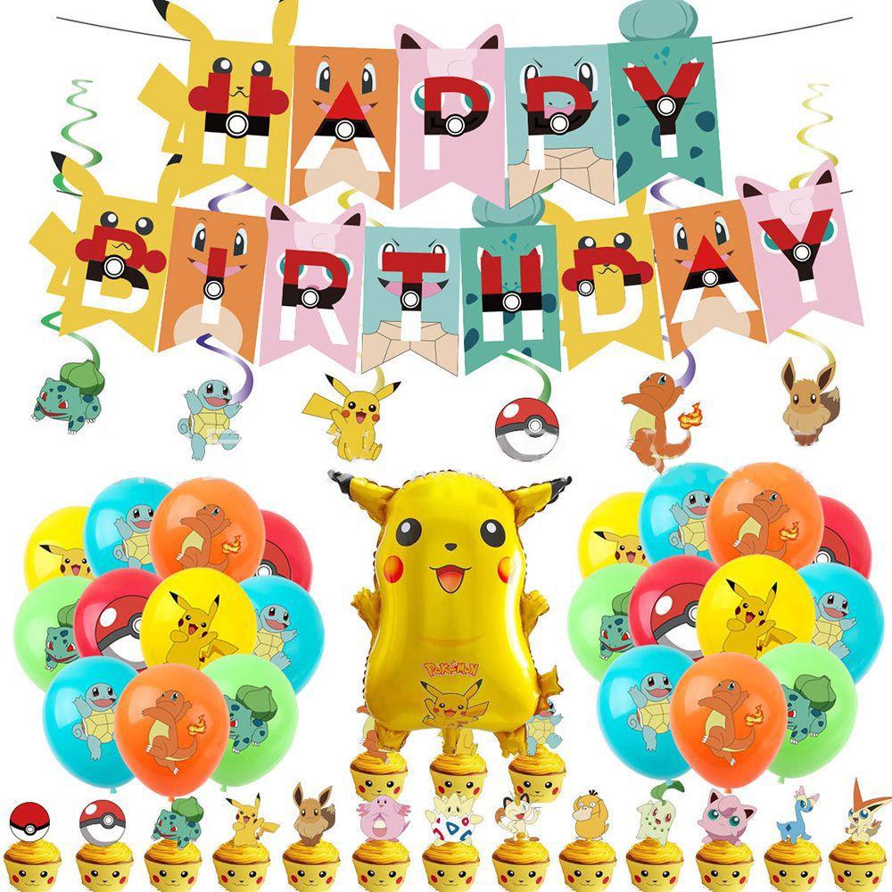 Que Cắm Trang Trí Bánh Sinh Nhật Hình Pikachu Đáng Yêu Dùng 1 Lần