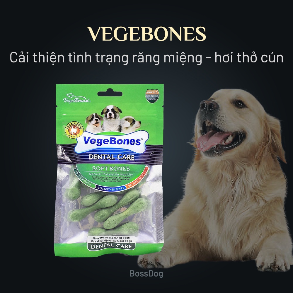 Xương gặm sạch răng VegeBone - Giảm hôi miệng - Phù hợp với mọi dòng cún Poodle, Pom, Corgi,... | BossDOg