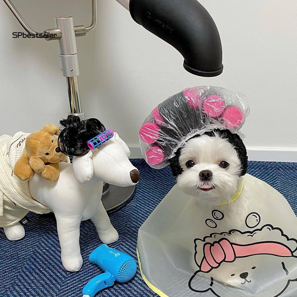 Bộ Mũ Và Tóc Giả Xoăn Hóa Trang Vui Nhộn Cho Thú Cưng