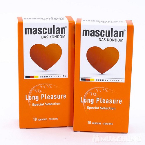 Hộp Bao Cao Su Cao Cấp Masculan Long Pleasure 5 Trong 1 - Gân Gai Kéo Dài Thời Gian Quan Hệ