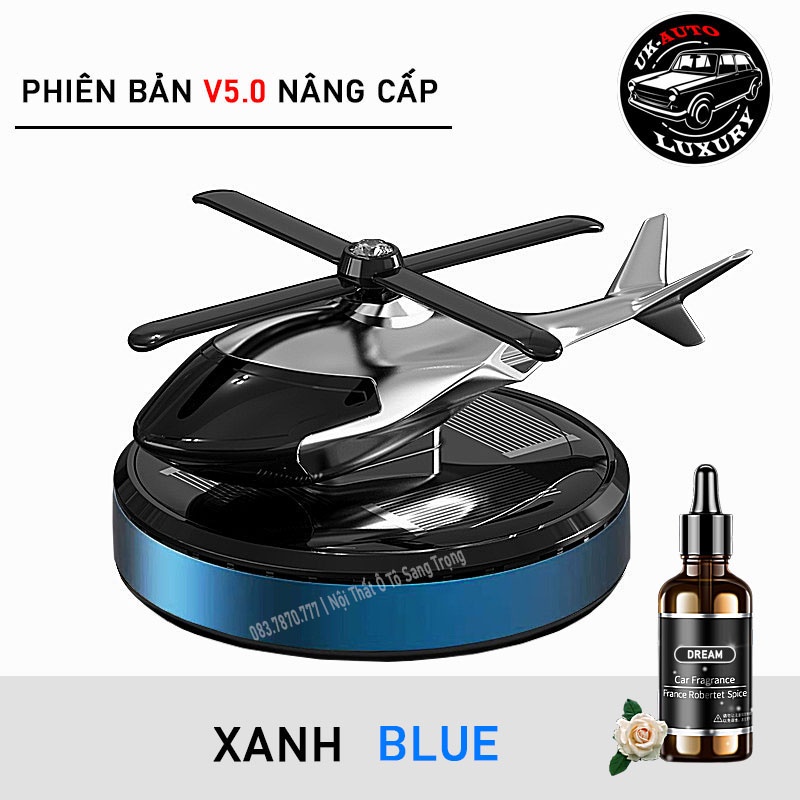 NƯỚC HOA Ô TÔ Năng Lượng Mặt Trời MH Máy Bay Trực Thăng, Khuếch Tán Hương Thơm, Khử Mùi Ô Tô 💖Tặng Kèm Tinh Dầu Thơm