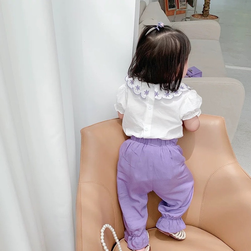 Set váy, body tím cho bé_