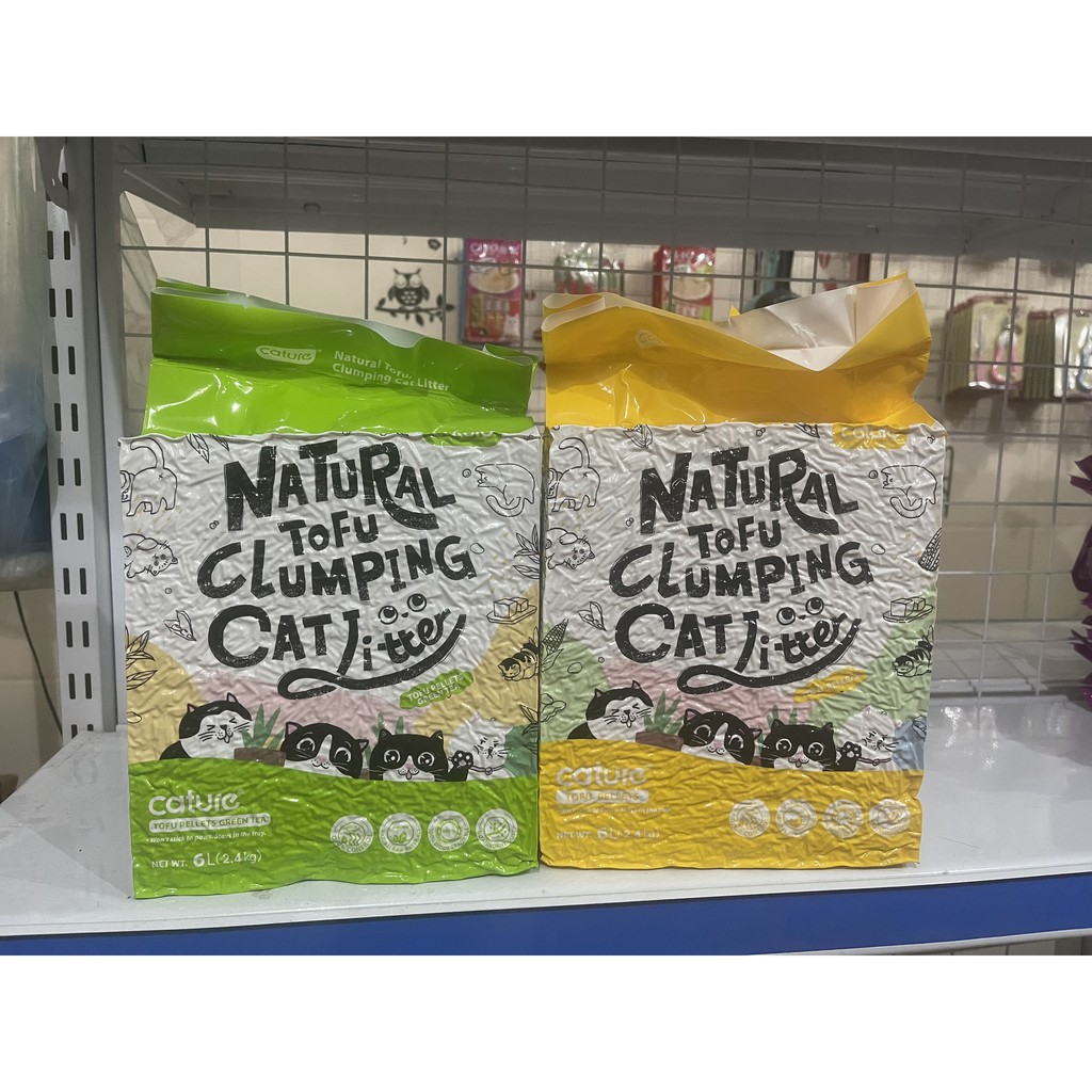 Cát đậu nành Cature 6L 2,4KG KHÔNG BỤI, SIÊU THƠM