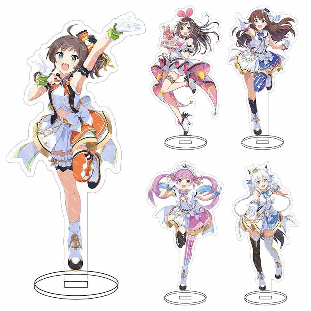 LILYES 16cm Shirakami Fubuki Stand Cartoon Figure Model Plate Desktop Standing Card Collectible Toy Anime Model Toy Shirakami Fubuki Desktop Decoration Acrylic Hololive Acrylic Stand