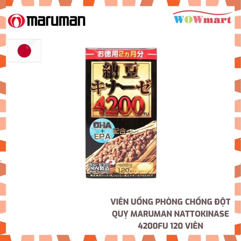 Viên uống phòng chống đột quỵ Maruman Nattokinase 4200FU 120 viên
