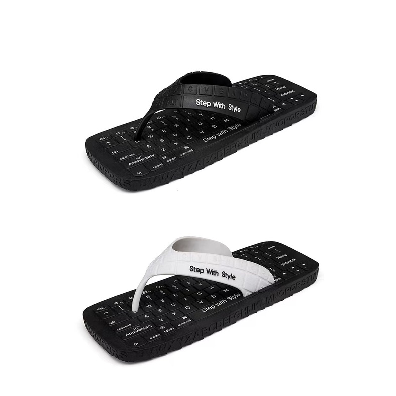 Dép xỏ ngón nam nữ hình bàn phím,Dép kẹp nam nữ cao su đúc nguyên khối siêu êm, siêu đẹp vyvyshop