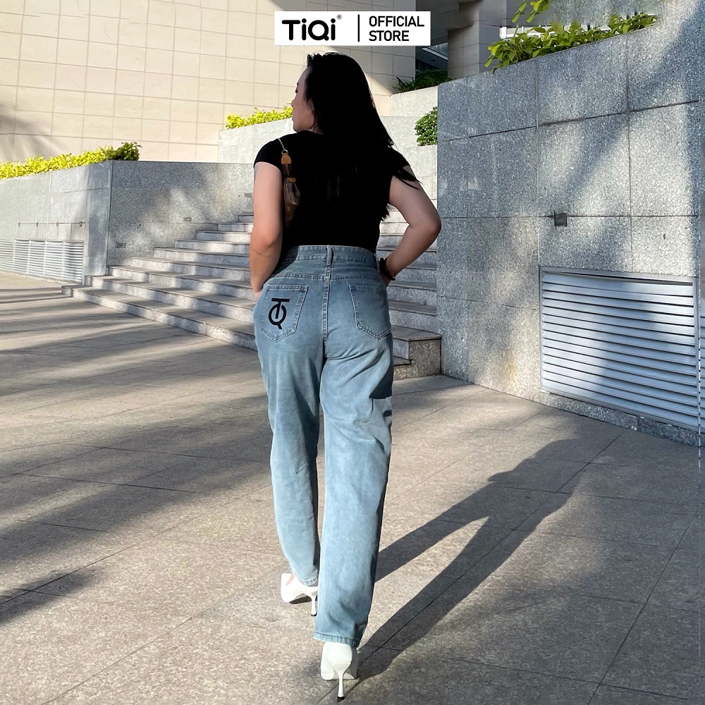 [BIGSIZE] Quần baggy nữ big size vải jean cotton cao cấp lưng cao TiQi Jeans B3-2261