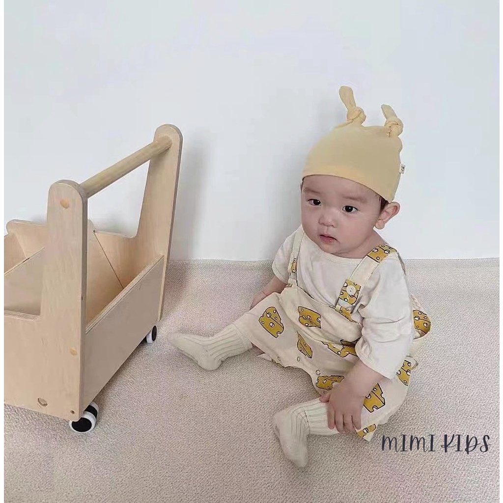 Mũ nón Cotton thắt nút 2 bên đáng yêu cho bé 0-12m Mimi Kids MD27