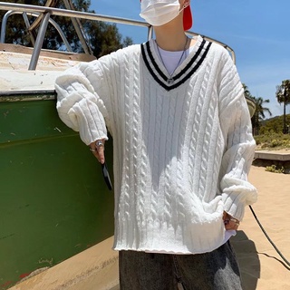 Áo sweater dáng rộng cổ chữ v thời trang thu đông cho cặp đôi