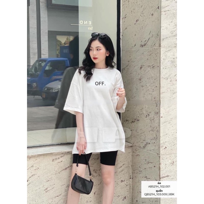 Sét áo OFF + quần legging lửng TH6
