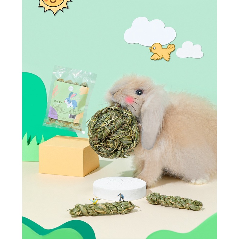 bánh hình banh cỏ timothy YEE cho thỏ, bọ, sóc bắc mỹ