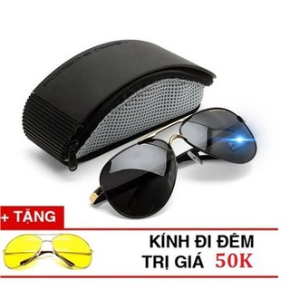 Kính mát nam cao cấp pc02- tặng kèm kính đi đêm -n003
