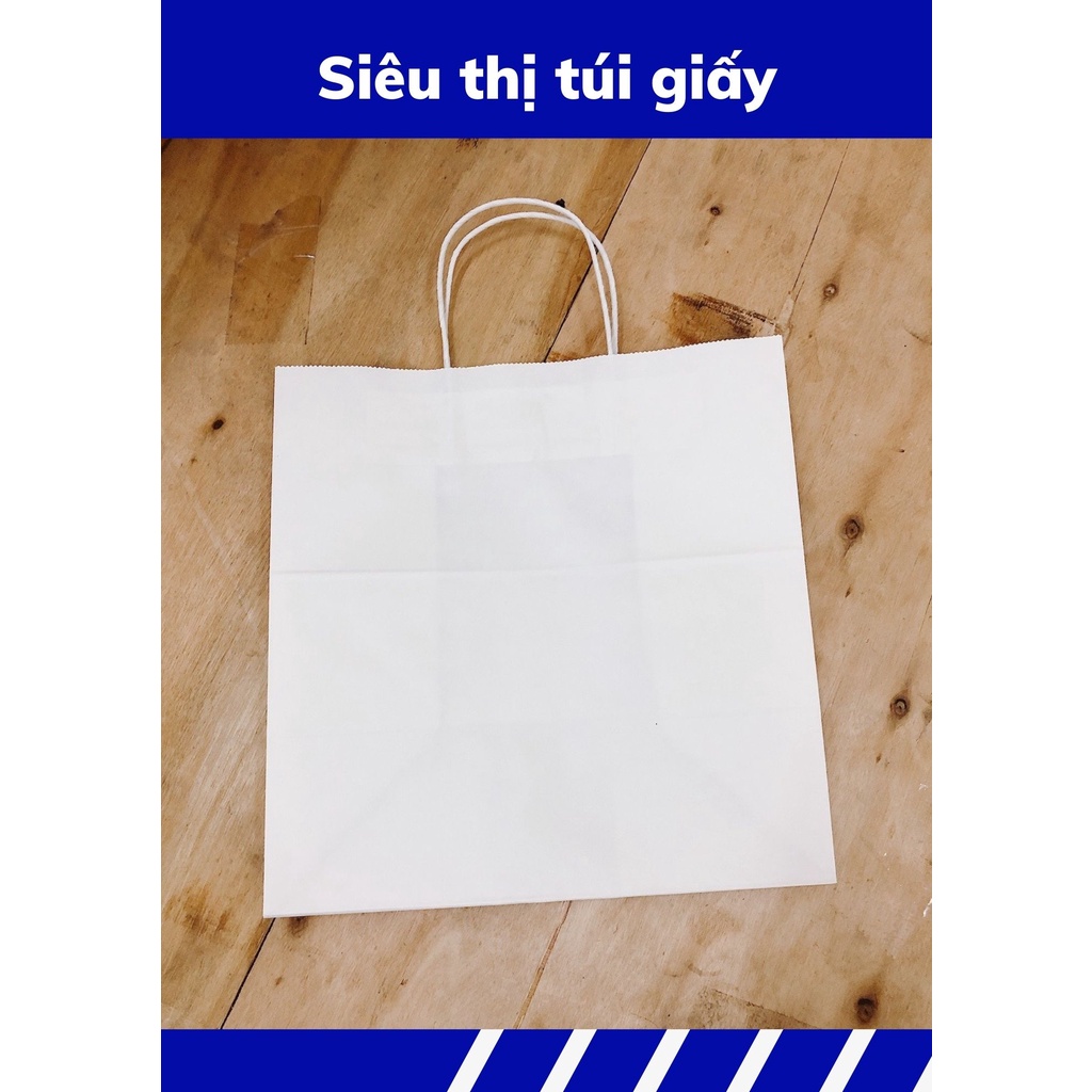 COMBO 100 CHIẾC TÚI GIẤY KRAFT S22: 28x17x29cm CÓ QUAI ( ẢNH THẬT)