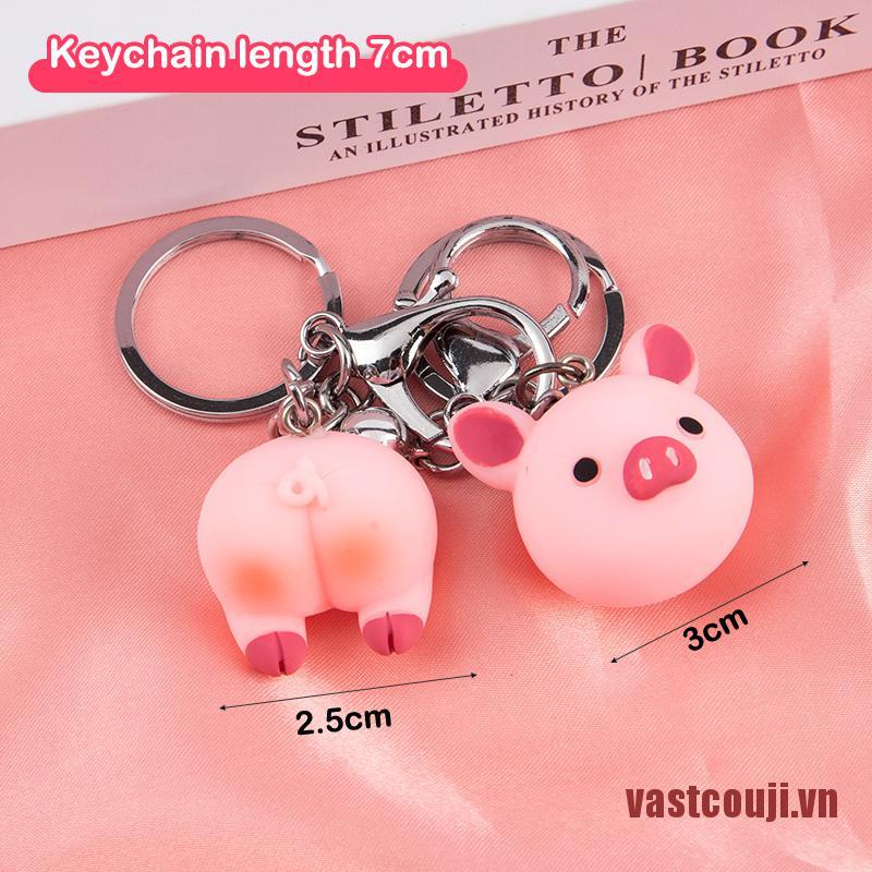 1 cái/ 1 cặp móc khóa hình mông động vật dễ thương
