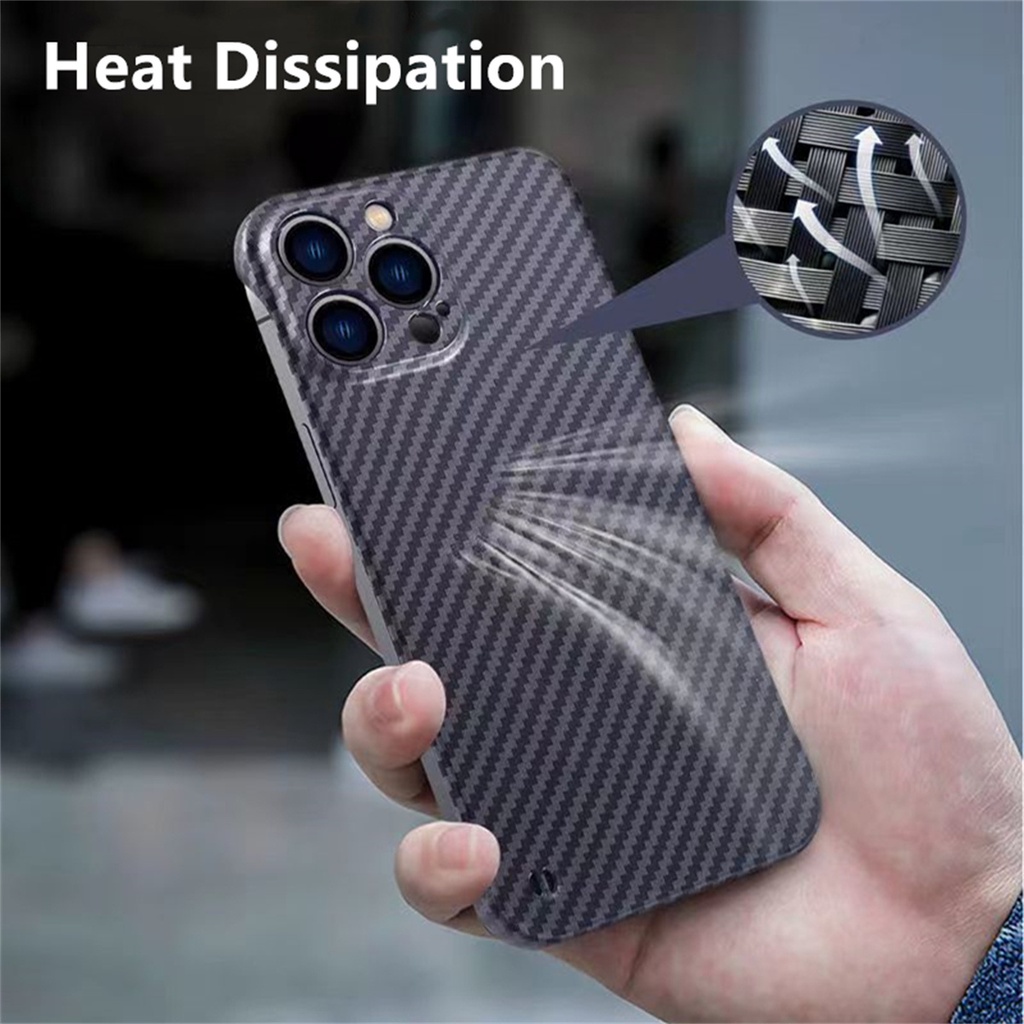Ốp Điện Thoại Sợi Carbon Siêu Mỏng Không Viền Dọc Cho iPhone 14 13 12 11 Pro Max 14 Plus 13 Pro Max 12 Pro 14 Pro Max