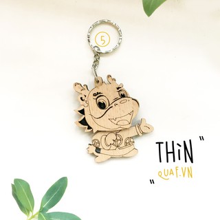 Móc khóa gỗ 12 con giáp
