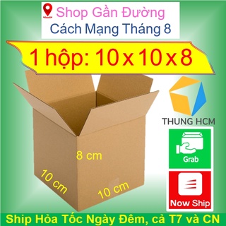 Hộp carton nhỏ 10x10x8 hộp giấy gói hàng thunghcm H01
