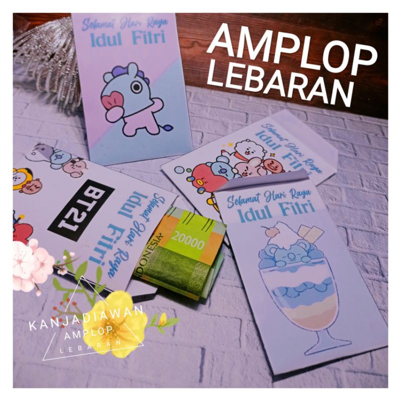 Phong Bao Lì Xì Họa Tiết Bt21 Angpau Bts Width Dễ Thương