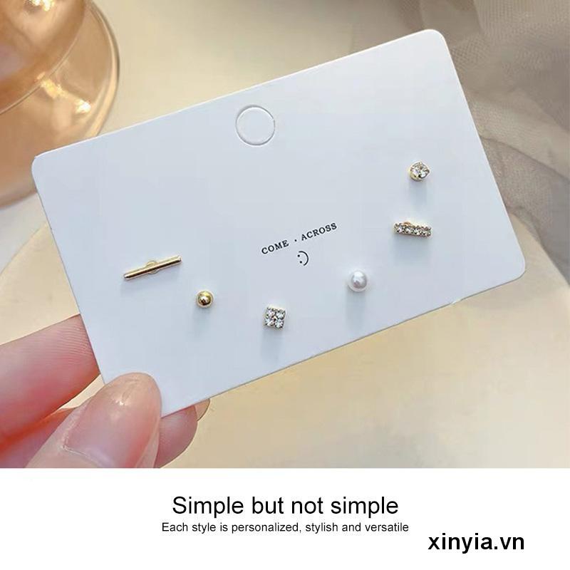 【xinyia.vn】Đôi Khuyên Tai Kết Hợp Một Tuần Đơn Giản Cá Tính Cho Nữ Sinh