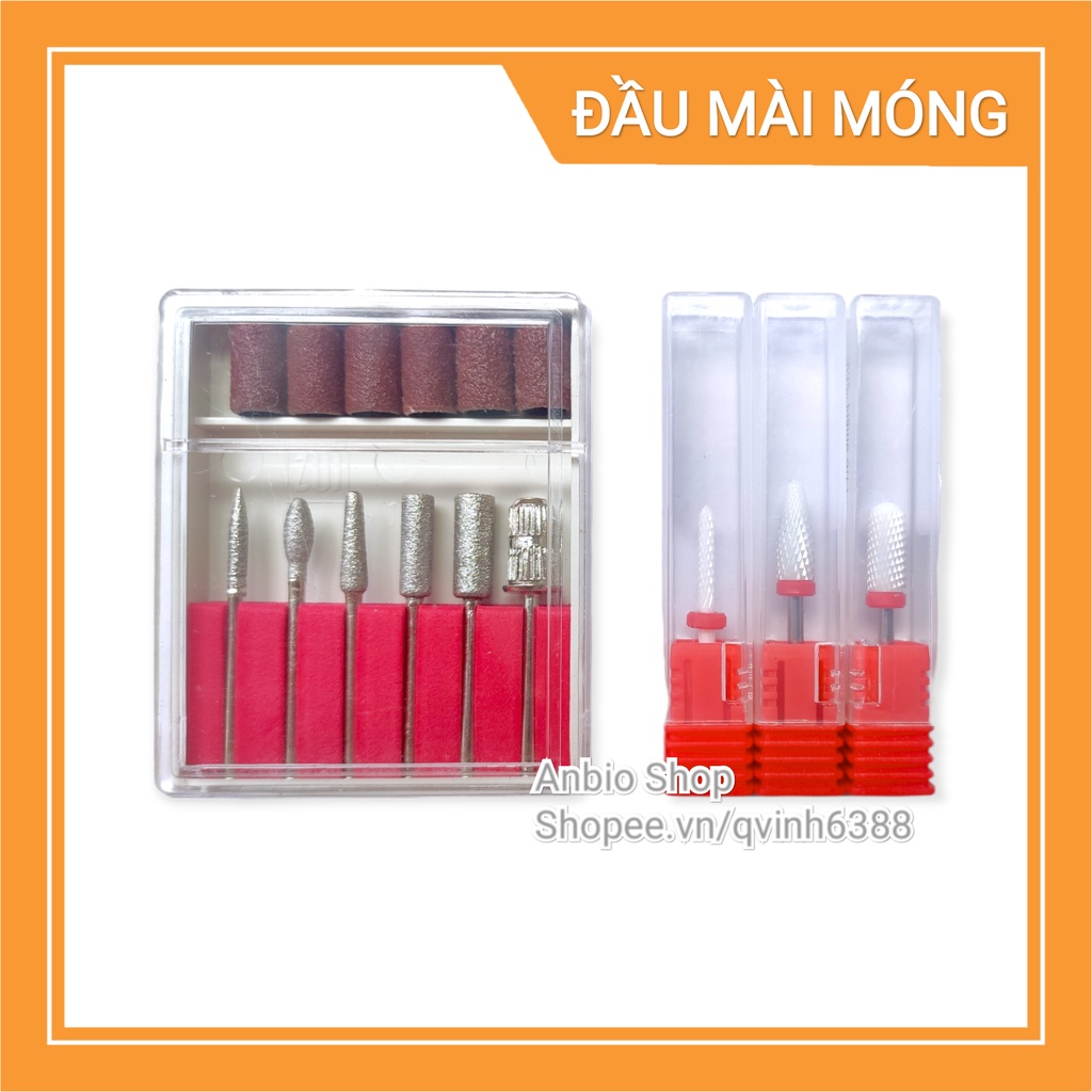 Set 6 đầu mài móng, đầu mài sứ làm nail