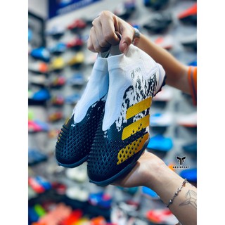 Giày Bóng Đá Cỏ Nhân Tạo Predator 20.3 không dây mũi Đen gót Trắng TF