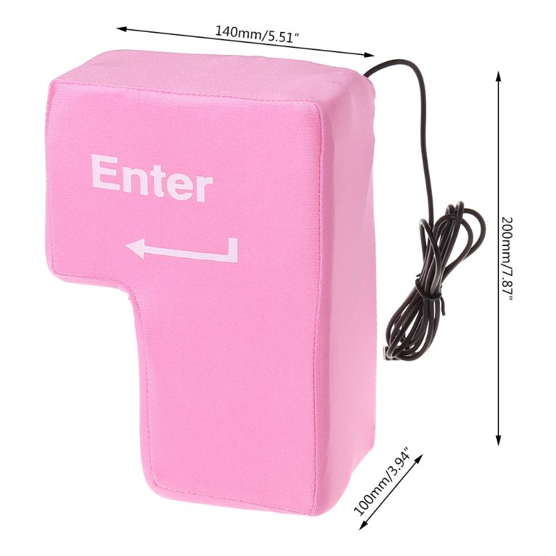 Gối hình nút Enter cỡ lớn kết nối máy tính thông qua cổng USB dùng để giải tỏa stress
