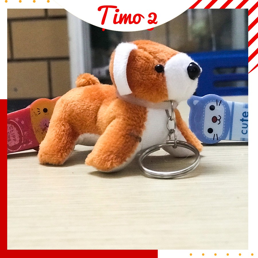 Móc khóa thú bông, Móc khóa balo hình con chó xinh xắn đáng yêu