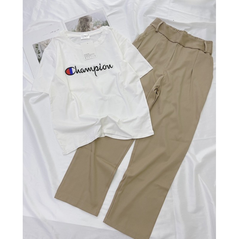 BÁN SỈ SÉT BỘ CHAMP QUẦN BAGGY BE CHO NỮ