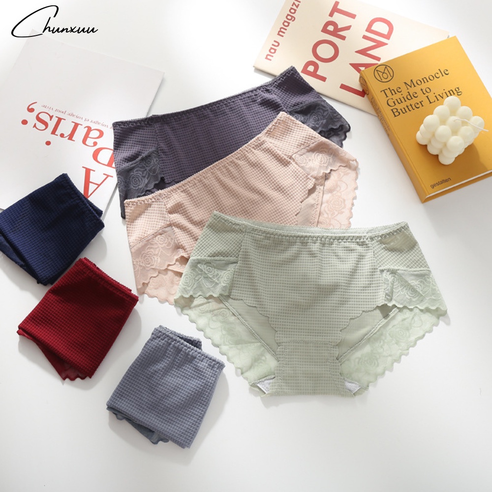 Quần lót nữ vải su lạnh phối ren gấm cao cấp xuyên thấu siêu sexy quyến rũ - ChunXuu QC126