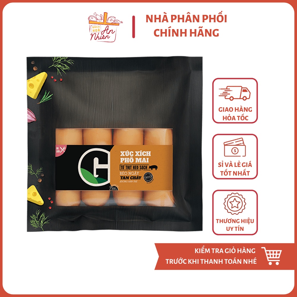 Xúc xích phô mai G Kitchen gói 200g/500g