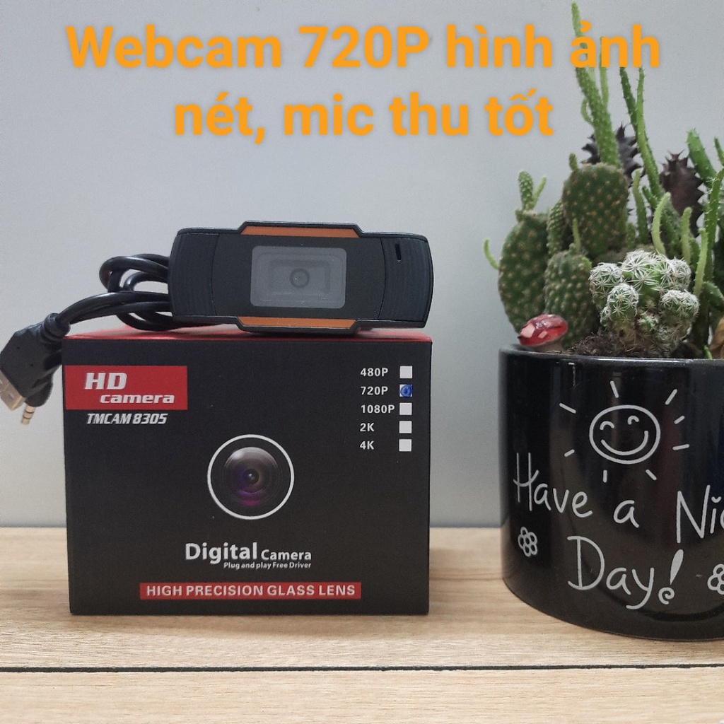 Webcam cho Máy tính , Laptop Tích Hợp Míc , Hỗ Trợ Học Trực Tuyến, Để Bàn , Họp Online qua Zoom - Bảo hành 6 Tháng