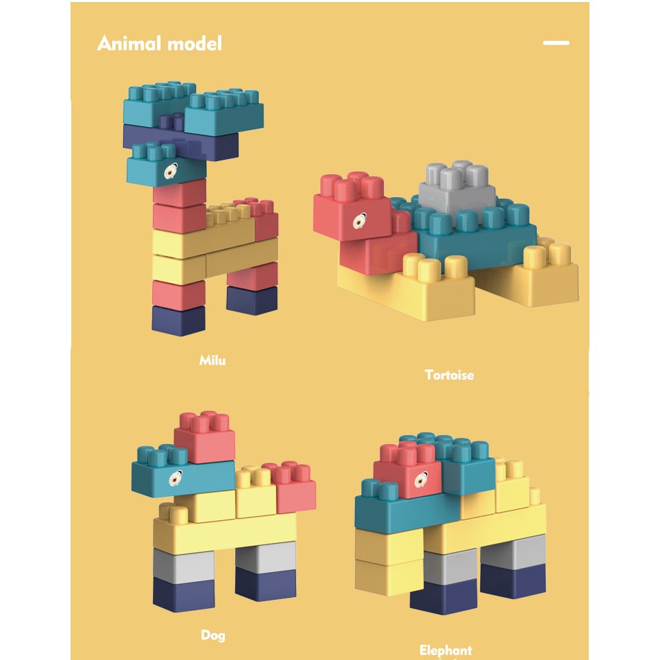 Bộ đồ chơi xếp hình lắp ráp lego 520 chi tiết phát triển trí tuệ sáng tạo cho bé