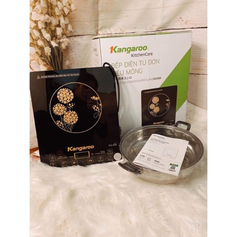 Bếp từ đơn kangaroo Kg408i tặng kèm nồi lẩu bảo hành 12 tháng