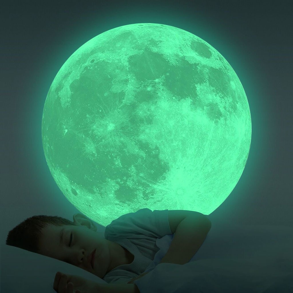 20cm luminous moon wall sticker (color)