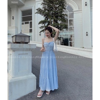 ĐẦM MAXI XỐP HAI DÂY
