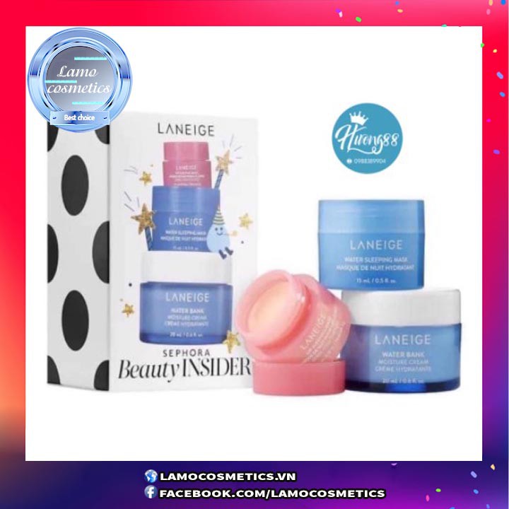 [SALE HOT] Set 3 món Laneige Sephora Beauty Insider Chính Hãng 100%