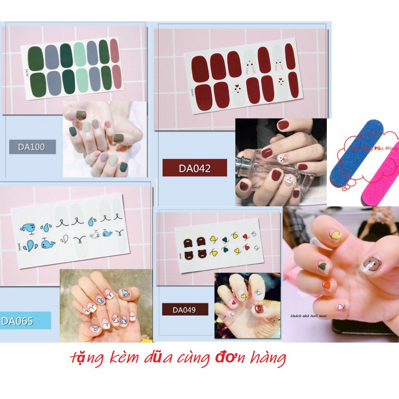 Nhãn dán 3D chống nước dùng trang trí móng tay
