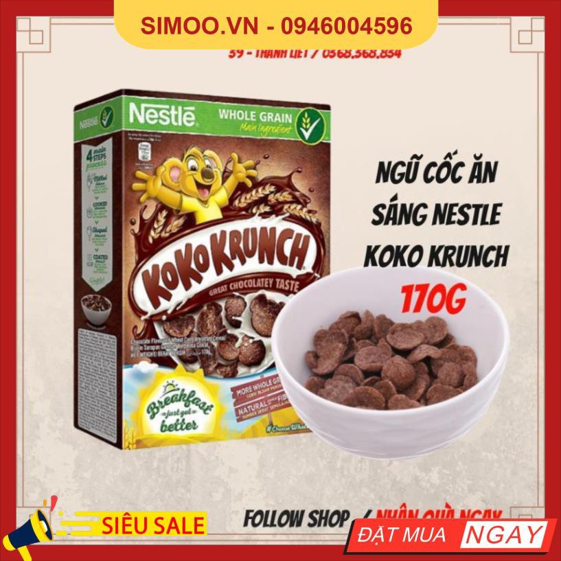 💥 ⚡ SẢN PHẨM CHÍNH HÃNG ( NGŨ CỐC ĂN SÁNG NESTLE KOKO KRUNCH 170G