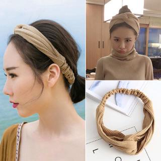 Băng đô cài tóc dệt kim co giãn phong cách cổ điển dùng khi rửa mặt